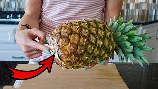 No Knife Pineapple Hack (how to pull apart a pineapple & correctly eat it) Clean & Delicious!