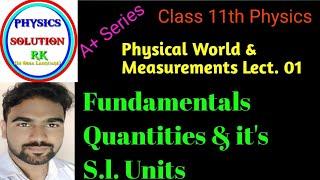 Physical World & Measurements#FundamentalQuantities#Units& Dimensions@Physics Solutions RK