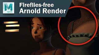 Speed up your Arnold renders in Maya and remove fireflies and noise in low light conditions