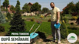 Prima tundere. Inaltimea la prima tundere. Irigarea si fertilizarea gazonului tanar.