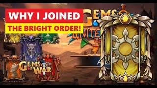 Gems of War Why I Joined The BRIGHT EMPIRE and NOT The Dark Order!