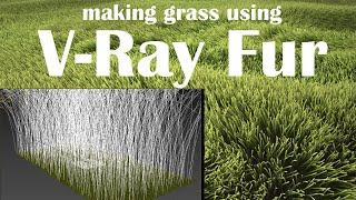 Make Grass Using V-Ray Fur In 3ds Max In 1 Minute !!