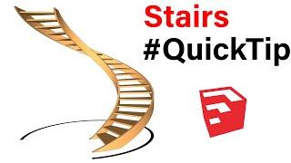 Quick Tip For Curved Stairs - SketchUp - TutorialsUp