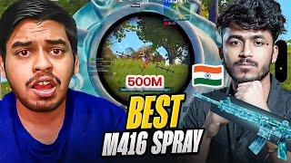 INDIA's RANK 1 BGIS CHAMPION M416 + 4x Scope Sensitivity SprayGod BEST Moments in PUBG Mobile