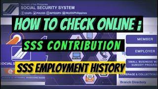 SSS CONTRIBUTION INQUIRY | HOW TO CHECK SSS CONTRIBUTION ONLINE | Paano i-check ang SSS contribution