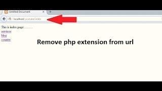 how to remove the php extension from a PHP website