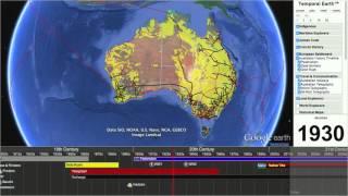 Animated history of Australia with annotations