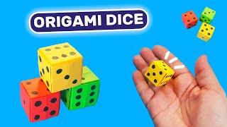 Easy Origami Dice DIY. How To Make a Paper Dice