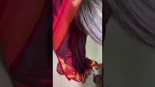 Draping of a beautiful Nauvari saree Full look coming soon ! /how to wear saree/boy wear mom saree