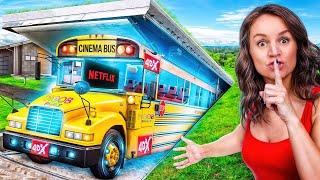 I Built a EXTREME Movie Theater School Bus!