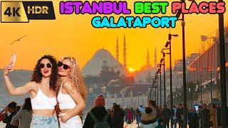 Luxury Shopping & Port in Istanbul: Galataport Walking Tour 4K HDR 60fps