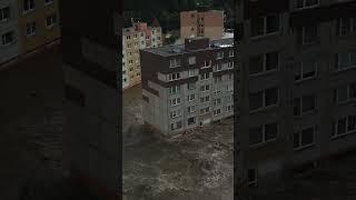 Storm Brings Heavy Flooding to Northern Town in Czech Republic