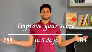 Improve your GRE score - How I got from 289 to 314 in 5 days