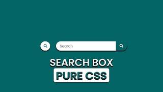 Search Box Using HTML With Pure CSS