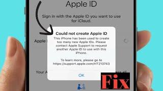 Could Not Create Apple ID || This iphone has been used to create too many apple IDs || ios 17