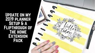Update on my 2019 Planner Setup & Home Notebook Extension pack Flipthrough