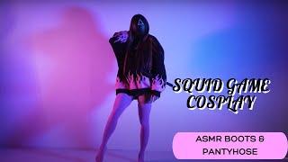 Opaque Pantyhose and Stockings ASMR. Squid Game Cosplay. Soft Spoken Scary Stories.