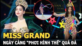 Miss Grand ngày càng "phơi hình thể" quá đà: Engfa "mặc như không mặc", thí sinh "quấn khố" lên TV?