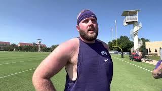 TCU OL Alan Ali talks first fall practice