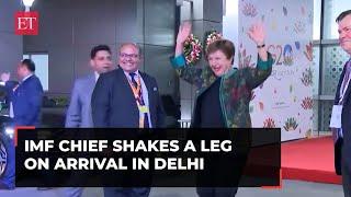 G20 Summit: IMF Managing Director Kristalina Georgieva shakes a leg on arrival in Delhi