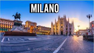 Milan Italy 4k  Drone And City Relaxation Film, Calming Piano Music, Stunning and Relaxing Views....