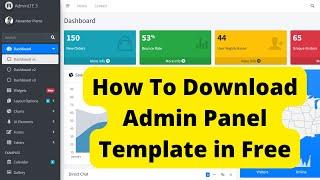 How To Download Admin Panel Template in Free @DheerajHitech