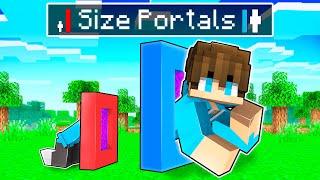 Using SIZE PORTALS For MEGA Pranks In Minecraft!