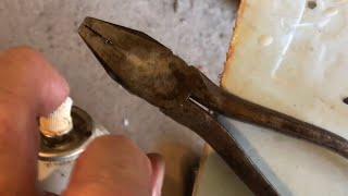 RESTORING pliers that are seized and rusty (3 minute fix)