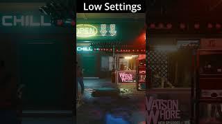 Overdrive Ultra vs Low in seconds: Cyberpunk 2077 Settings Compared