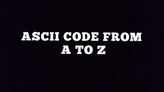 ASCII code from A to Z #shorts #java programming