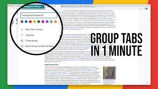 How to Group Tabs in Google Chrome