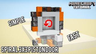 Spiral 3x3 Piston Door | Minecraft 1.21 Redstone Tutorial