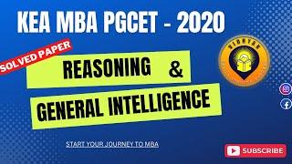 KEA PGCET MBA 2020 | MBA REASONING 2020 I GANESH SHETTI