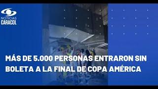 Vergonzoso: hinchas colombianos intentaron entrar a la final de la Copa América hasta por los ductos