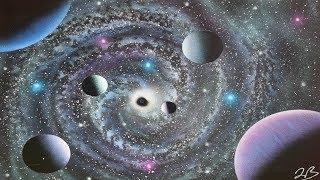 Spiral Galaxy - Planets - SPRAY PAINT ART