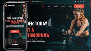 How To Make Website Using HTML And CSS | Fitness Website Design Using HTML CSS