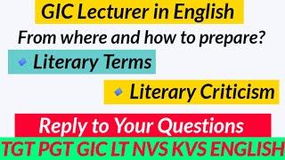 GIC English Lecturer ||Reply to Your Questions|| GIC English Preparation ||