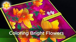 Bright Flowers with Water-based Markers