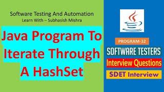 32 - Java Program To Iterate Through A HashSet/Set | Two Different Ways