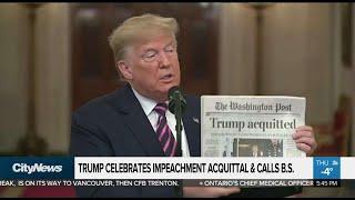 Trump celebrates impeachment acquittal