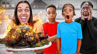 THE WORST THANKSGIVING EVER **SHE BURNT THE FOOD**