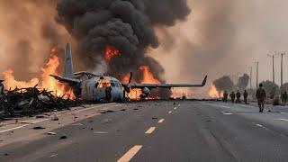 Scary! 40 C-130 planes carrying 4,500 US troops hit by Russian missile before landing in Ukraine