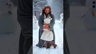 Jesus and the Little Girl's Winter Serenade: A Snowy Fairytale of Love and Joy #jesus #amen