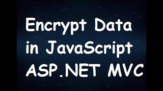 Encrypt Data in JavaScript ASP.NET MVC