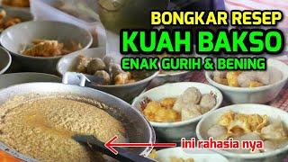 BOCORKAN DI SINI! RESEP KUAH BAKSO Sapi enak dan gurih Bening untuk USAHA | Bangkit Bakso