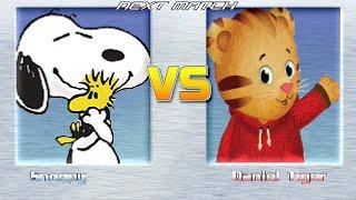 M.U.G.E.N BATTLES | Snoopy vs Daniel Tiger | Peanuts vs Daniel Tiger's Neighborhood