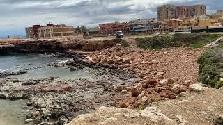 Beautiful bay in Costa Blanca coast Torrevieja Spain