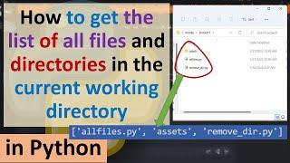 How to get the list of all files and directories in the current working directory in Python