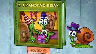 Snail Bob - Chapter 2 Grandpa's B'Day - 2-1 to 2-20 Levels (3 Stars) Walkthrough