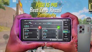 POCO X5 PRO Best Zero Recoil Sensitivity 2024 | 5 Fingers + Gyro Handcam | BGMI | PUBG MOBILE ️‍🩹